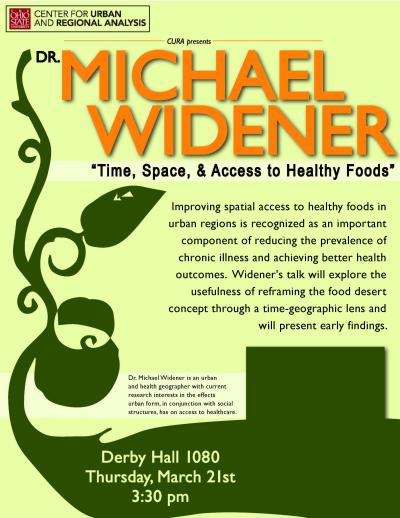 Flyer for event with Dr. Michael Widener