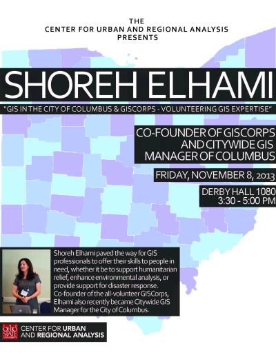 Flyer for event with Shoreh Elhami