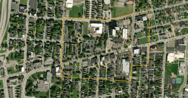 aerial image of Mt. Vernon study area