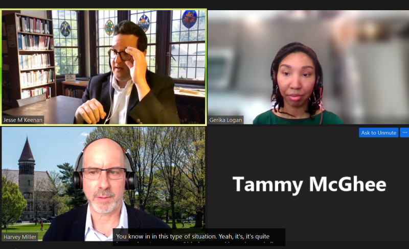 Jesse M. Keenan, Harvey Miller, and Gerika Logan from Zoom Webinar 