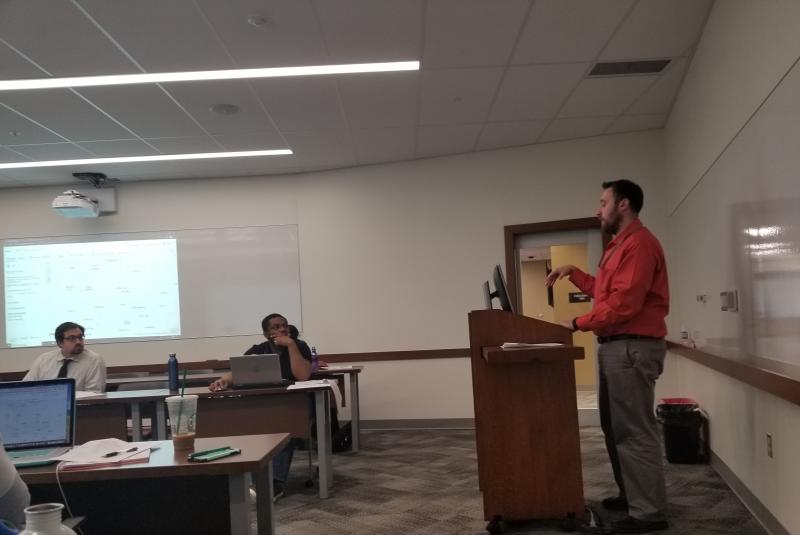 The AGOL workshop held in the research commons on the 18th ave. library at Ohio State University