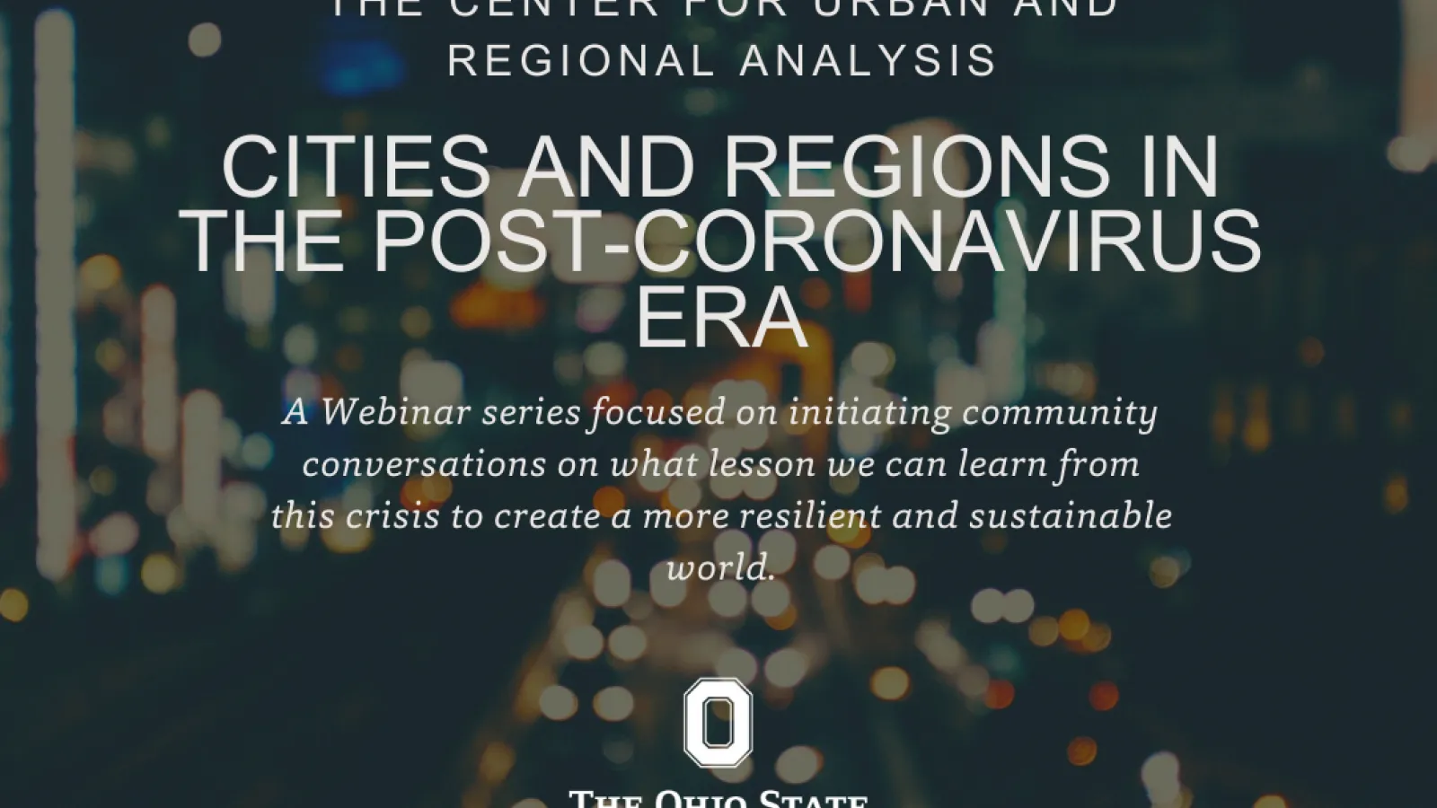 City and Regions in Post Coronavirus era Economic Impact Webinar