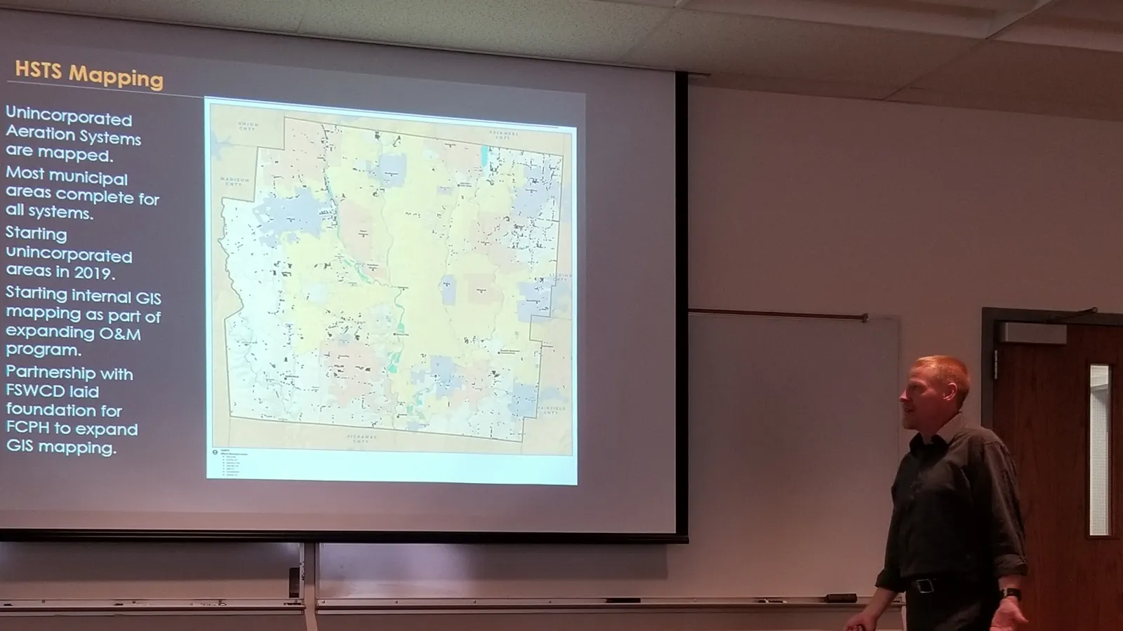 Josh Garver presenting 