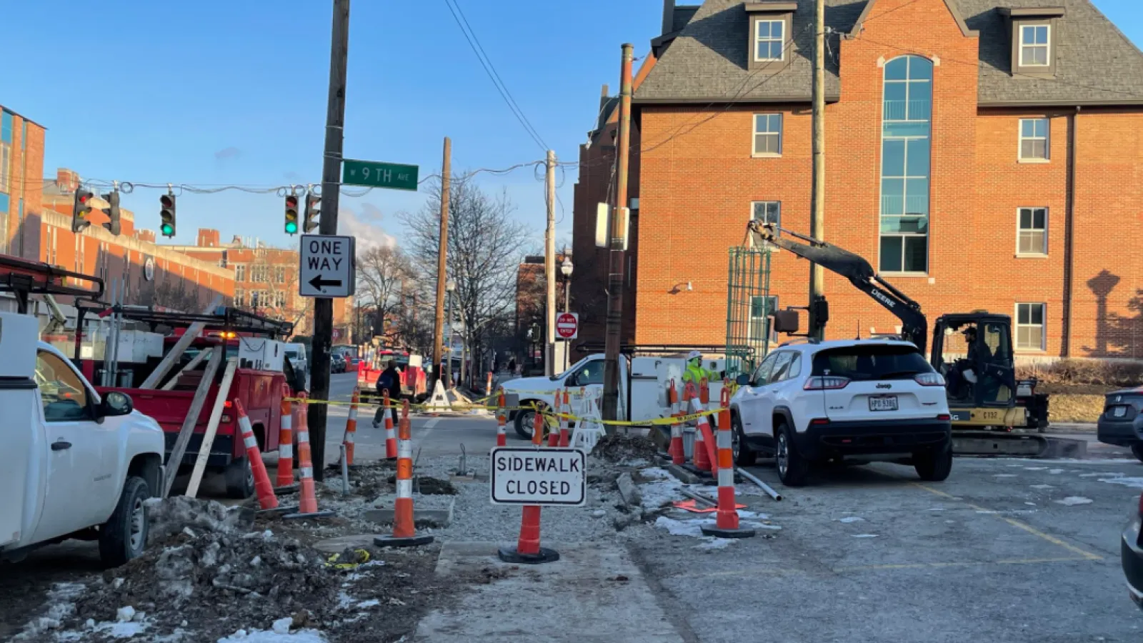 Closed Sidewalk in Columbus