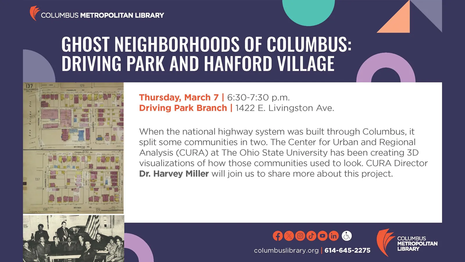 Flyer for Ghost Neighborhoods Event