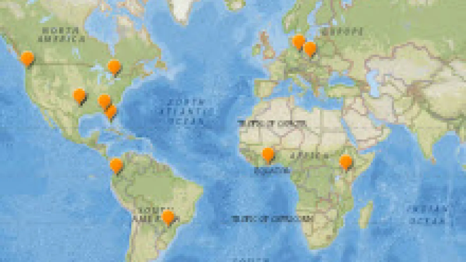 map of GIS Day events