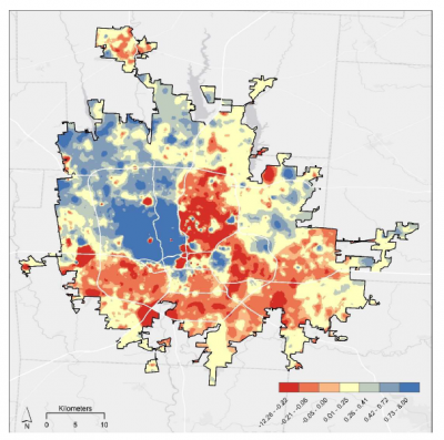 Changes in neighborhood values from 2000 to 2015