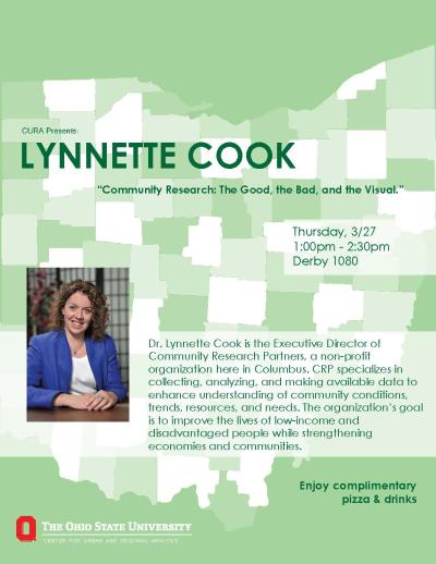 Flyer for event with Lynette Cook