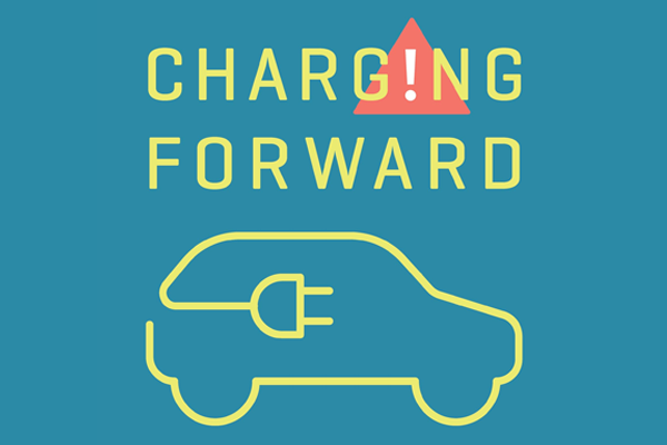 Flyer for "Charging Forward" Book Talk