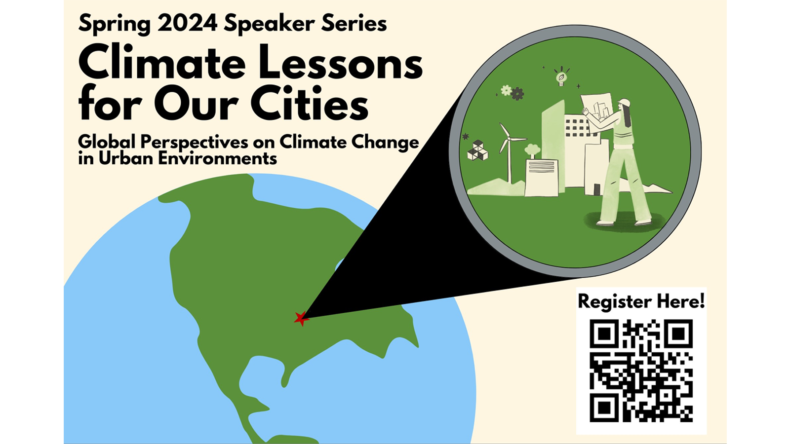Climate Lessons for Our Cities webinar series flyer