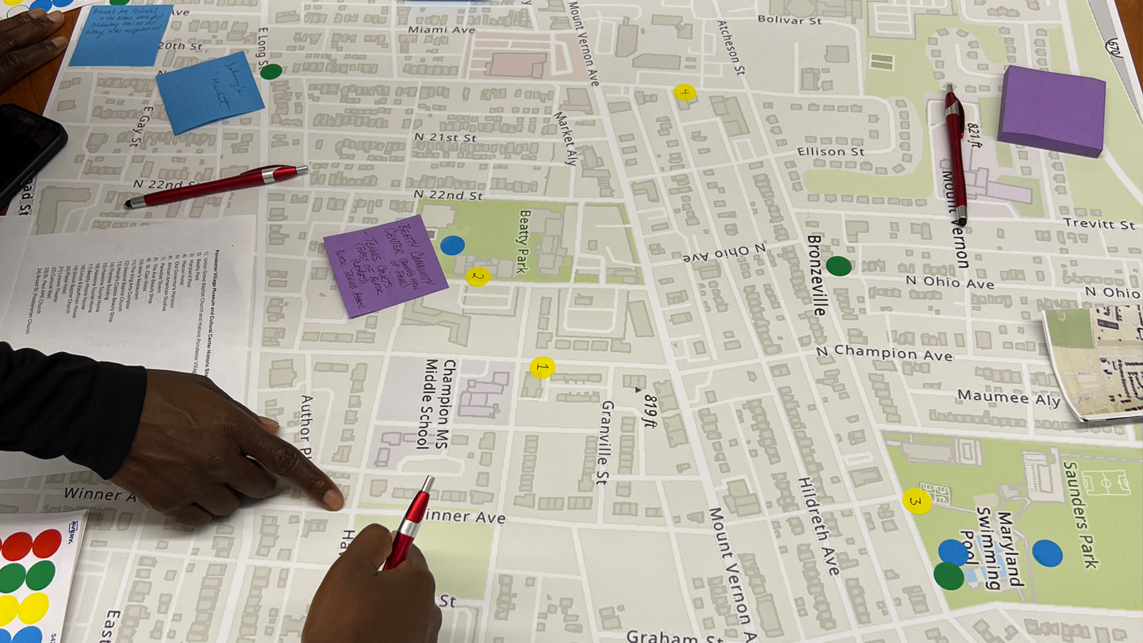 Map activity during Bronzeville Universe workshop