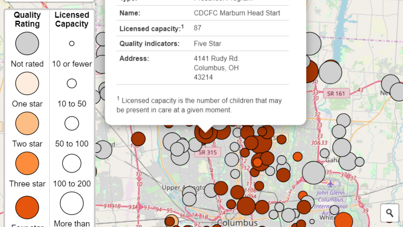 Childcare Provider Webmap